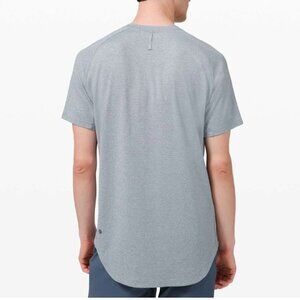 Men Lululemon Drysense Short Sleeve Chambray / White Classic Fit Athleisure